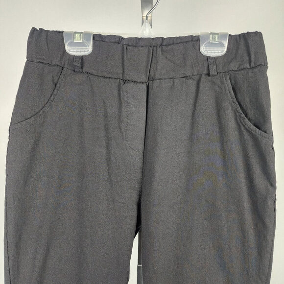 Bella Amore Made In Italy Black Straight Leg Cropped Pants Size S/M - Picture 2 of 10